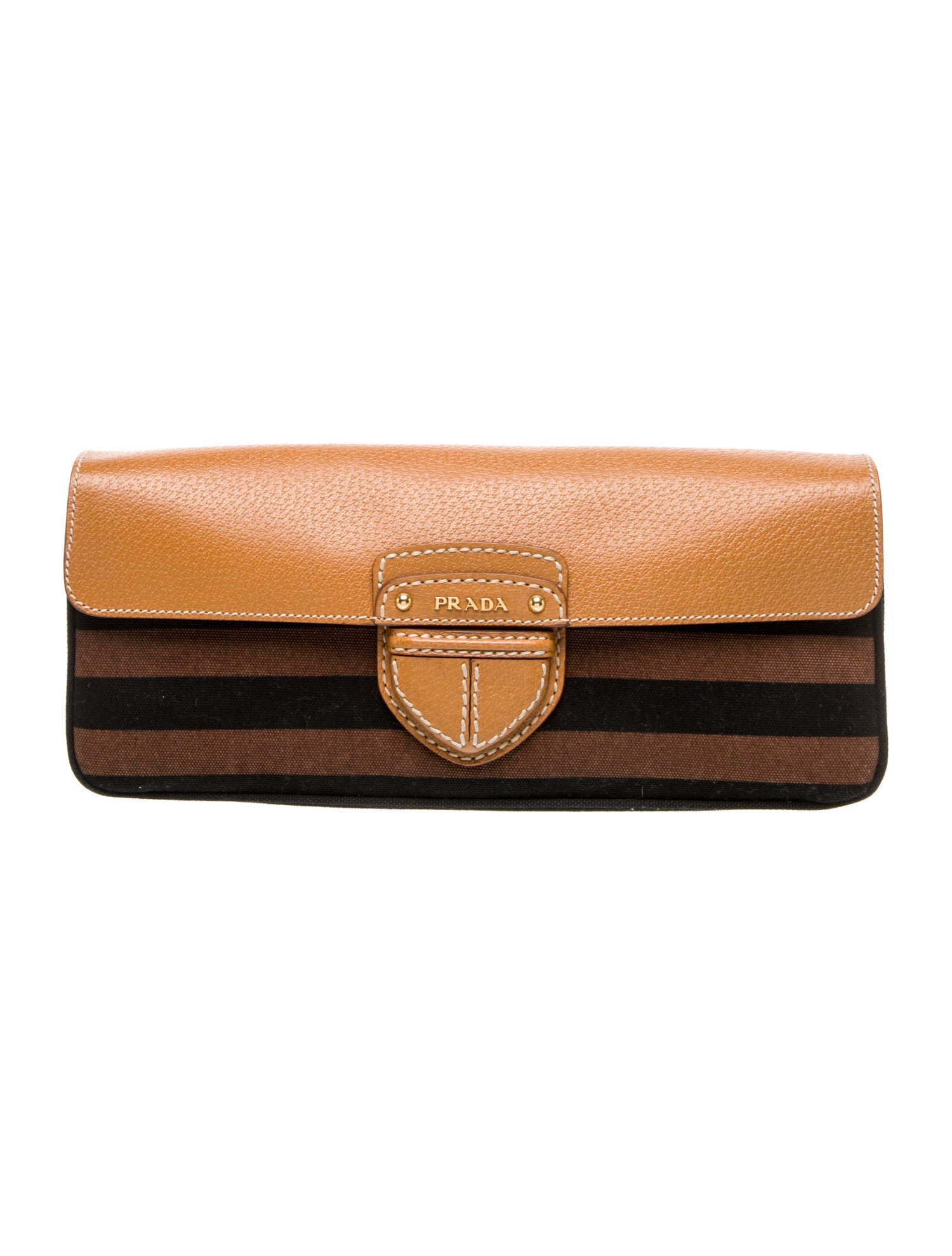 Prada Canapa Canapa Righe Clutch