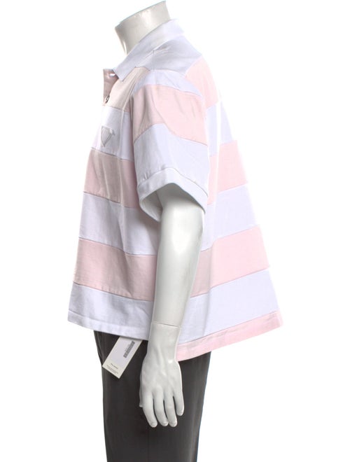 Prada 2020 Colorblock Pattern Polo Shirt