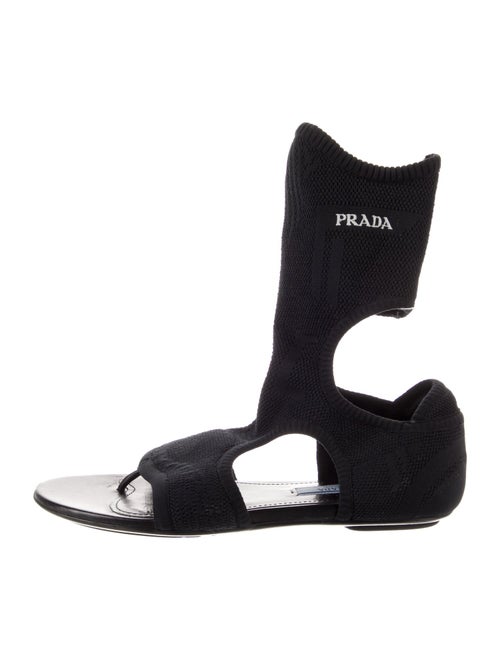 Prada Cutout Accent Gladiator Sandals