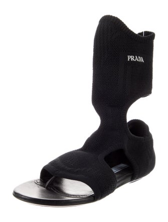 Prada Cutout Accent Gladiator Sandals