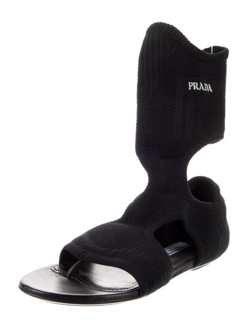 Prada Cutout Accent Gladiator Sandals
