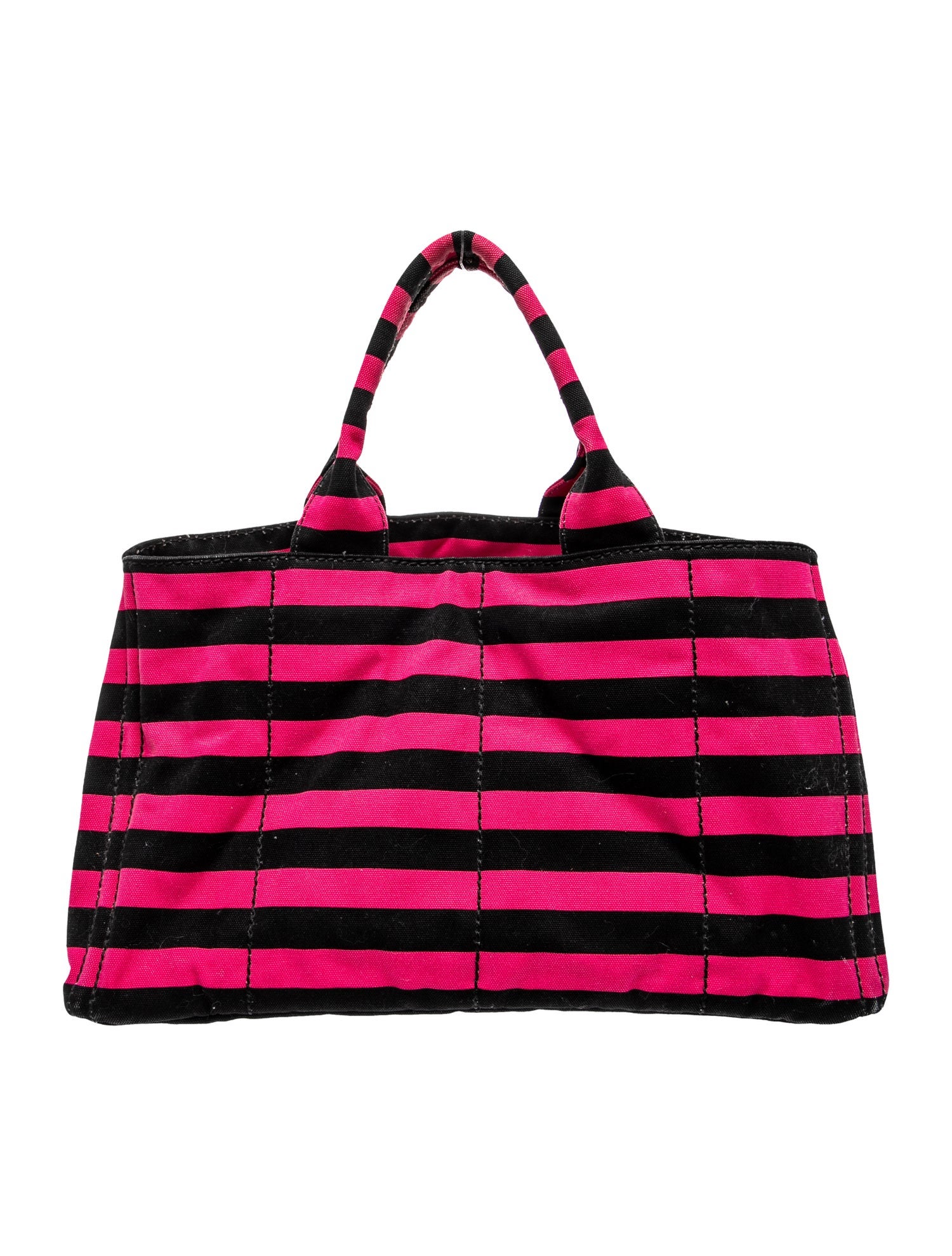 Prada Enameled Metal Triangle Tote