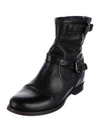 Prada Leather Moto Boots