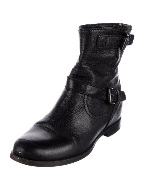 Prada Leather Moto Boots