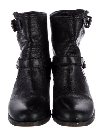 Prada Leather Moto Boots