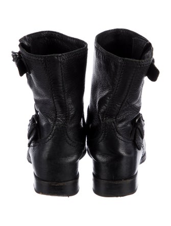 Prada Leather Moto Boots