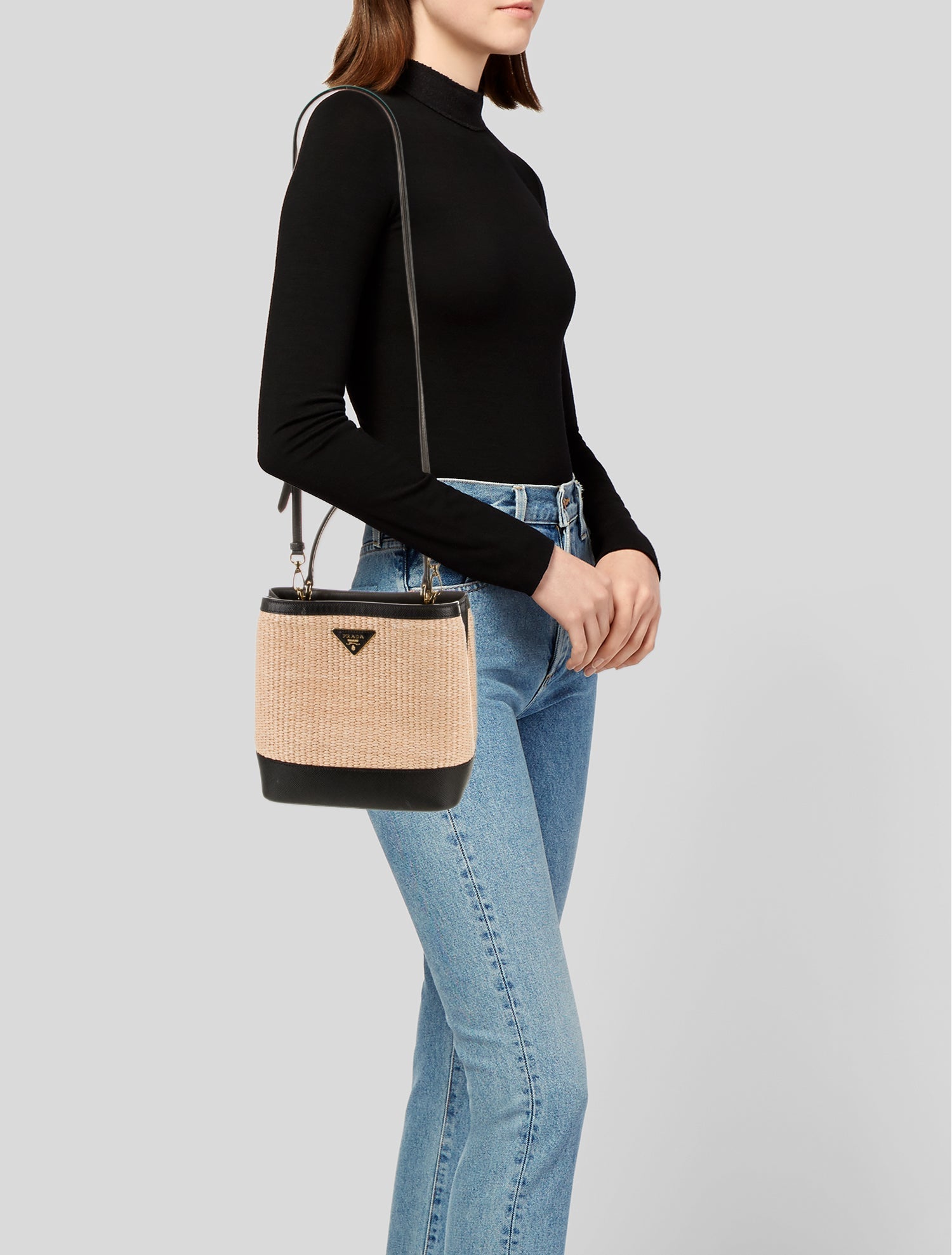 Prada Raffia Grass Panier Medium