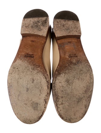 Prada Patent Leather Scalloped Accent Loafers