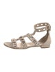 Prada Suede Keyhole Accent Gladiator Sandals