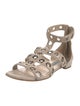 Prada Suede Keyhole Accent Gladiator Sandals