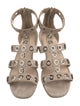 Prada Suede Keyhole Accent Gladiator Sandals