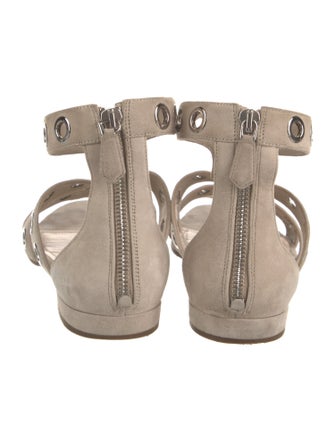 Prada Suede Keyhole Accent Gladiator Sandals