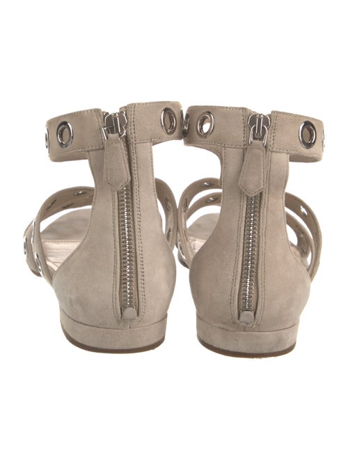Prada Suede Keyhole Accent Gladiator Sandals
