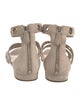 Prada Suede Keyhole Accent Gladiator Sandals