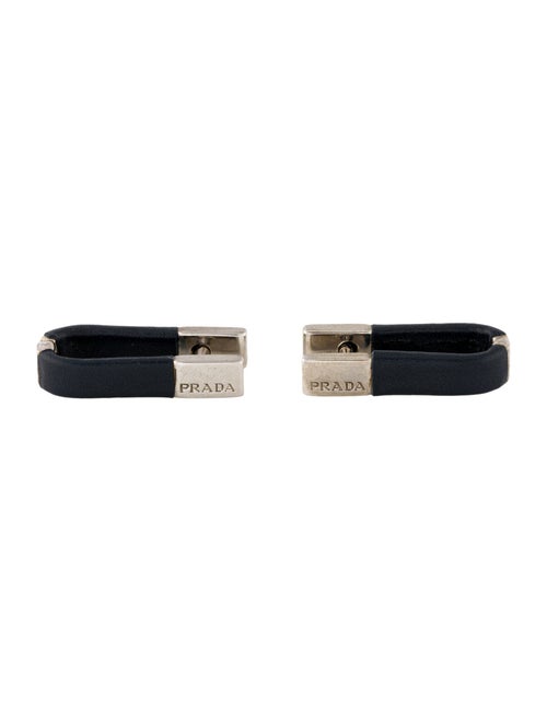 Prada Leather U-Shaped Cufflinks