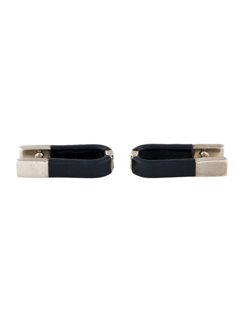 Prada Leather U-Shaped Cufflinks