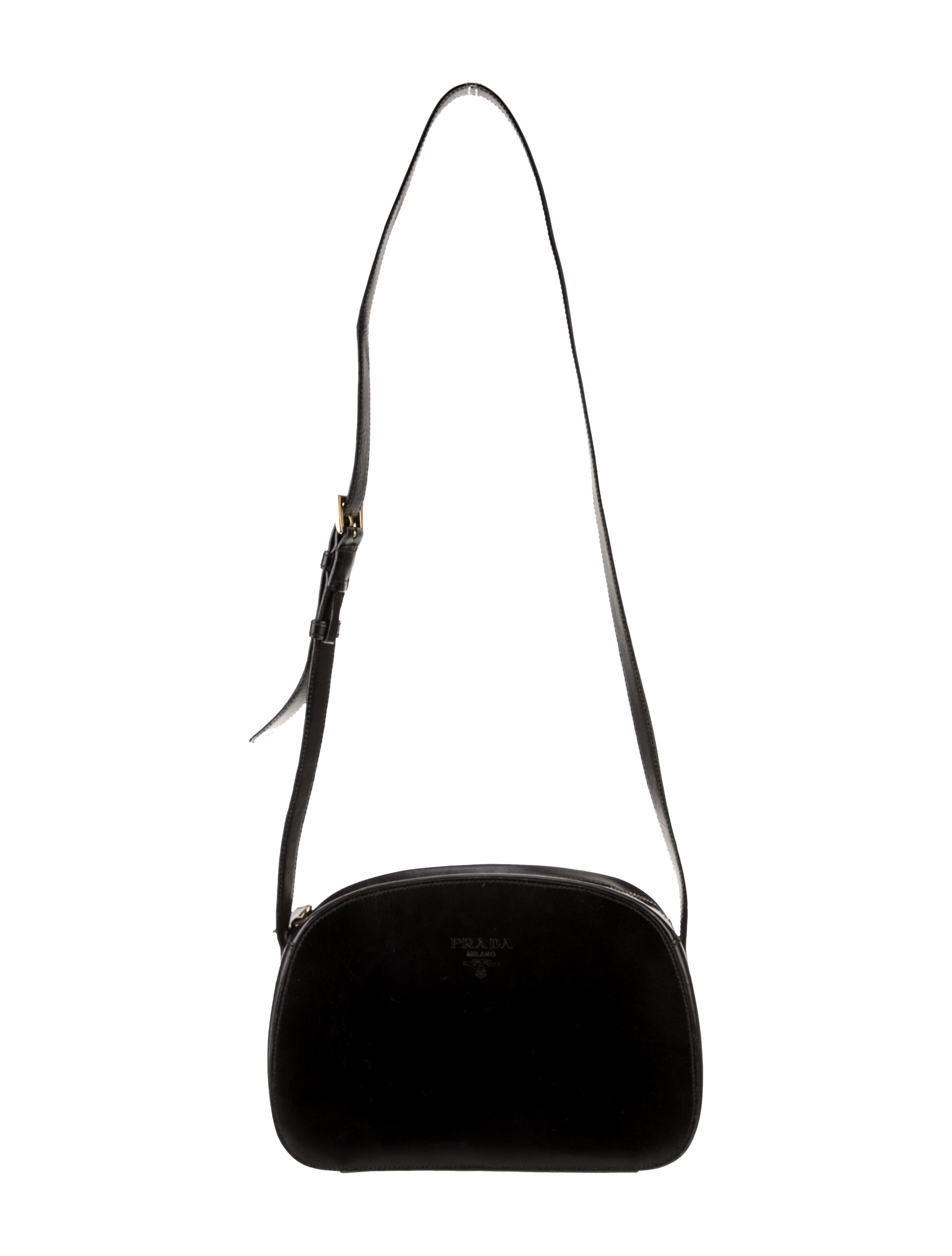 Prada Spazzolato Leather Messenger Bag Vintage