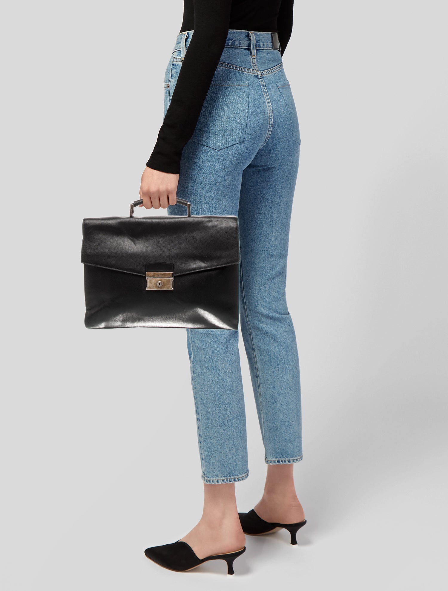 Prada Saffiano Cuir Leather Briefcase