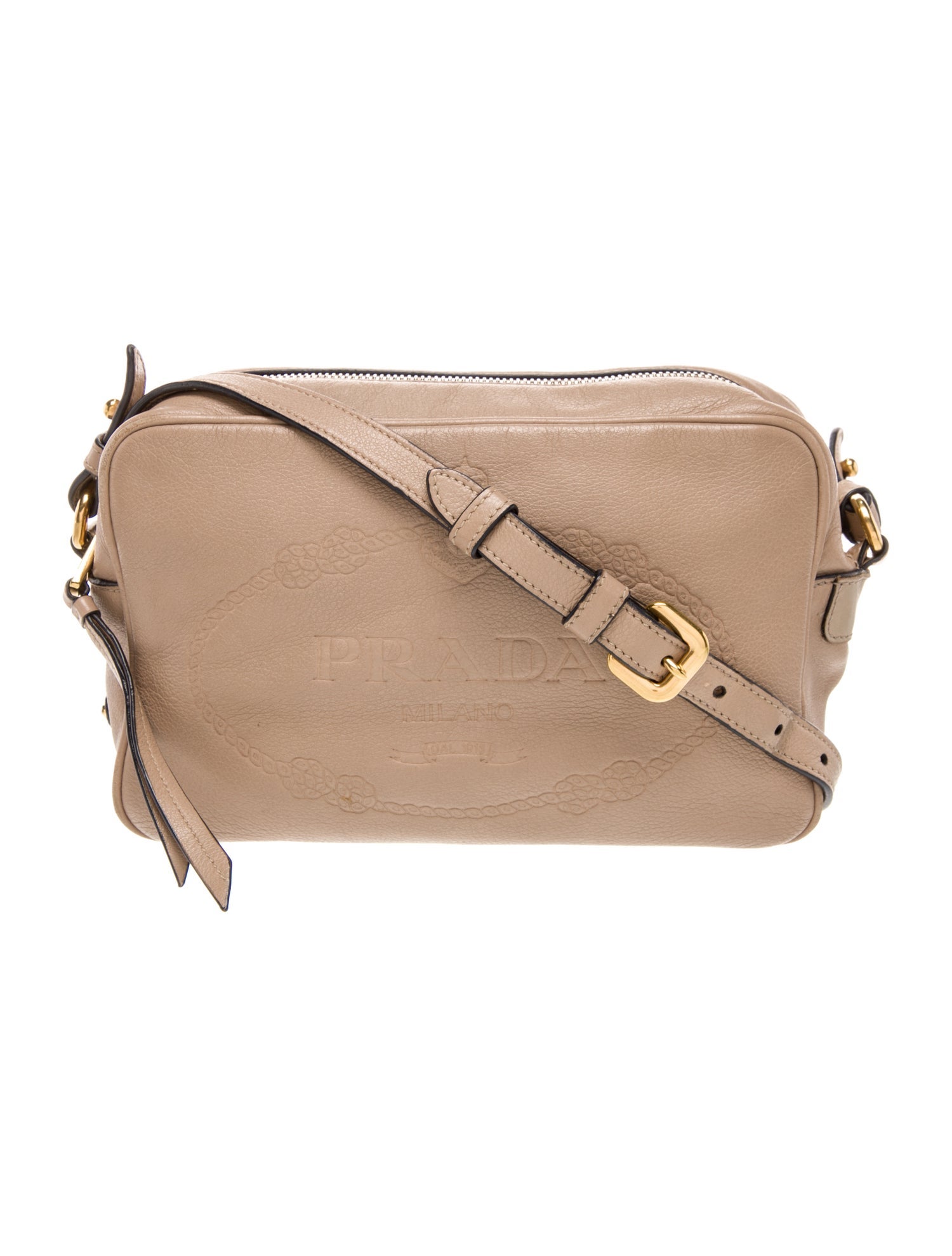 Prada Enameled Metal Triangle Phenix