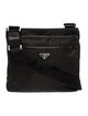Prada Enameled Metal Triangle Messenger Bag
