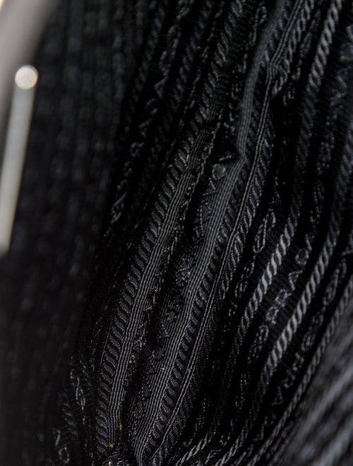 Prada Enameled Metal Triangle Messenger Bag