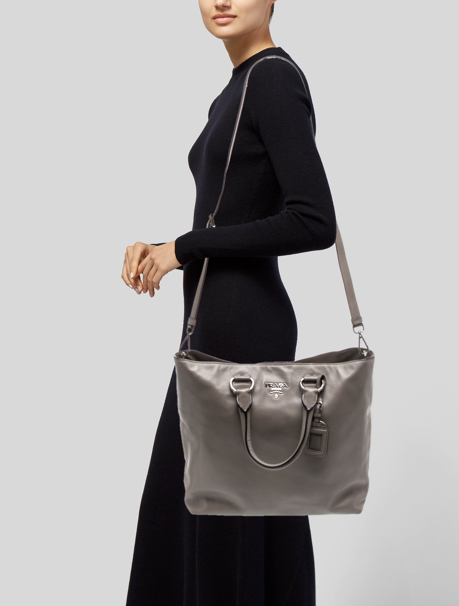 Prada Soft Calf Leather Bauletto