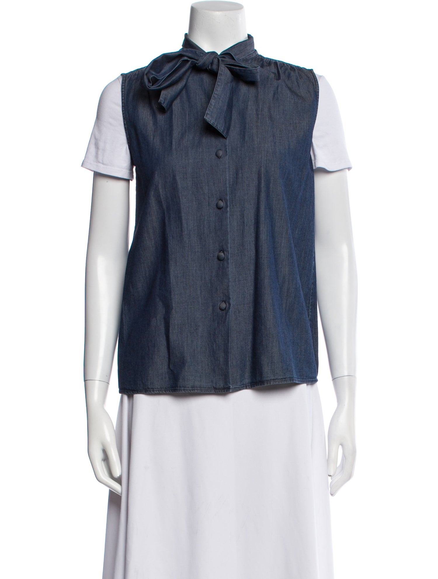 Prada 2014 Short Sleeve Button-Up Top