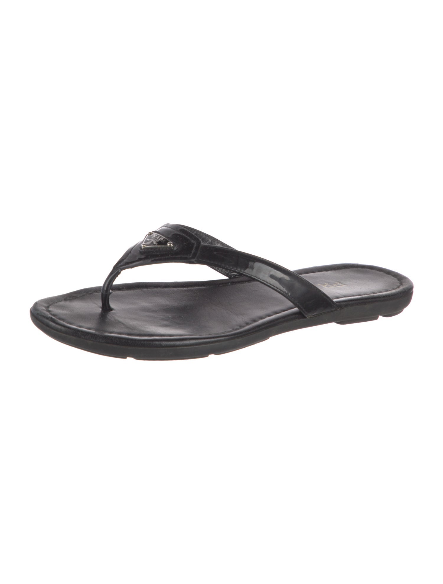 Prada Patent Leather Flip Flops