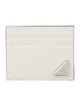Prada Saffiano Triangle Leather Card Holder