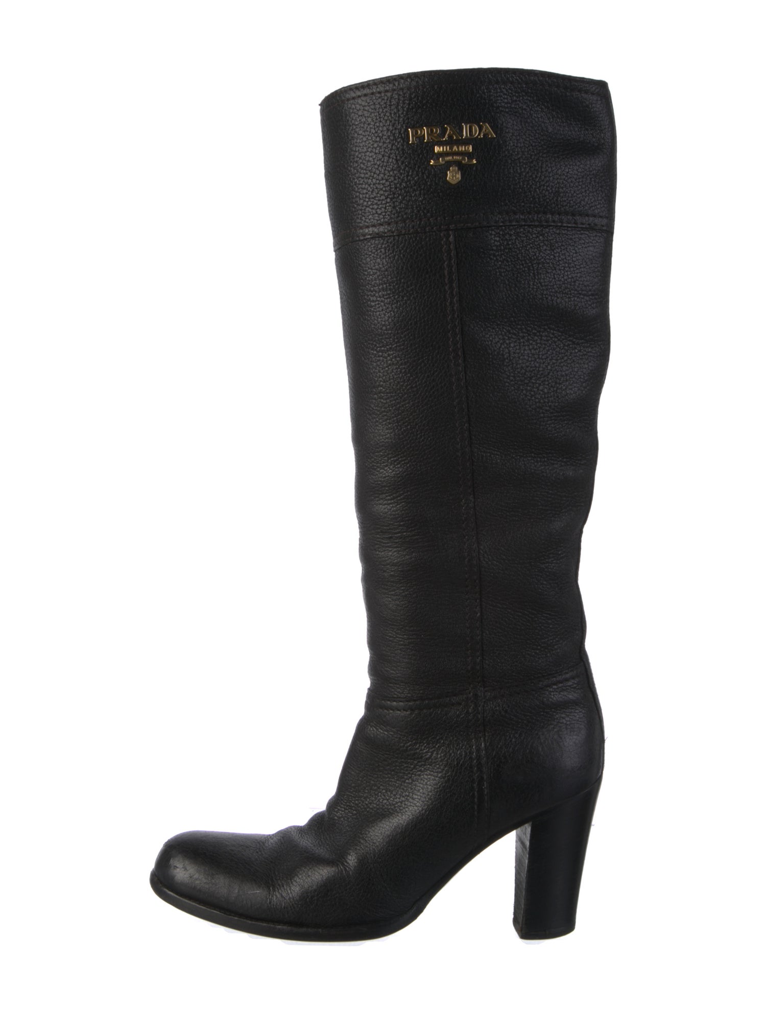 Prada Leather Riding Boots