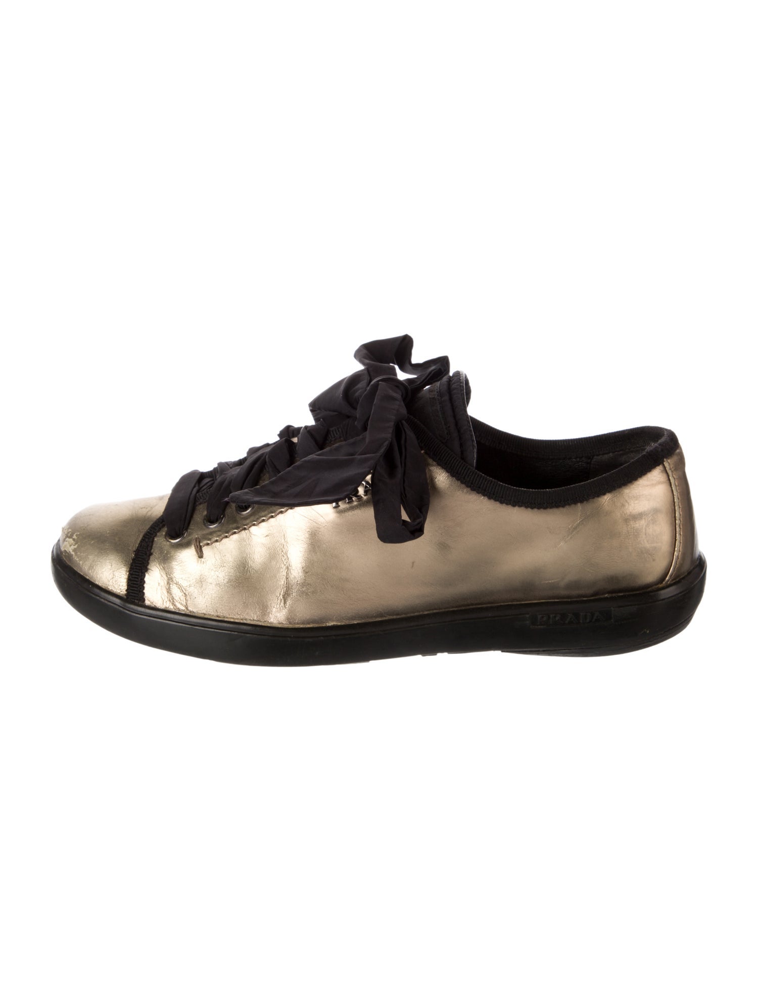 Prada Sport Leather Printed Sneakers