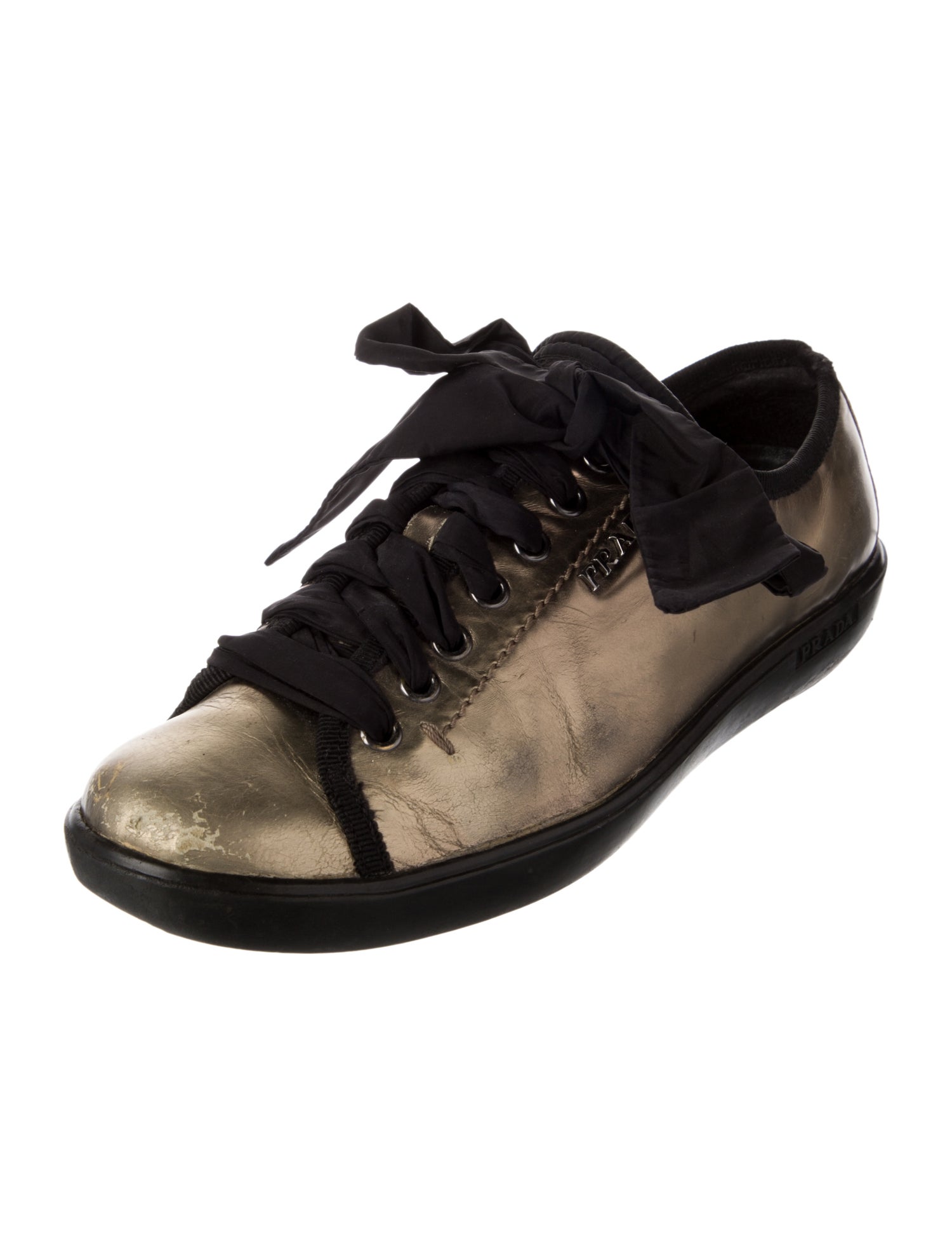 Prada Sport Leather Printed Sneakers