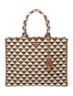 Prada Enameled Metal Triangle symbole tote bag Large