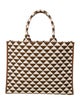 Prada Enameled Metal Triangle symbole tote bag Large
