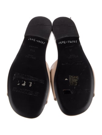 Prada Leather Cutout Accent Slides