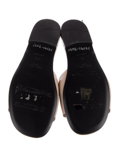 Prada Leather Cutout Accent Slides