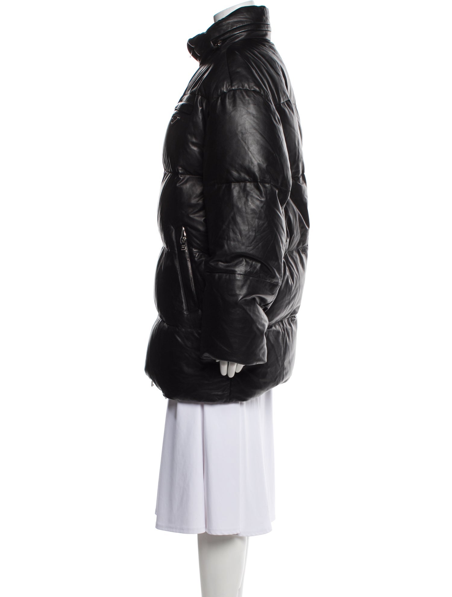 Prada 2021 Lamb Leather Down Jacket