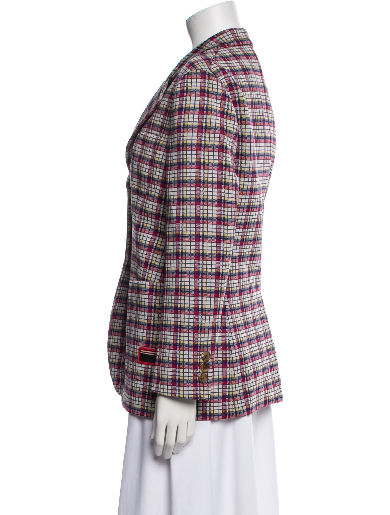 Prada 2016 Plaid Print Blazer