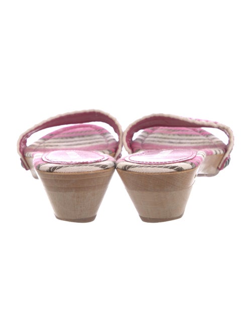 Prada Striped Studded Accents Slides