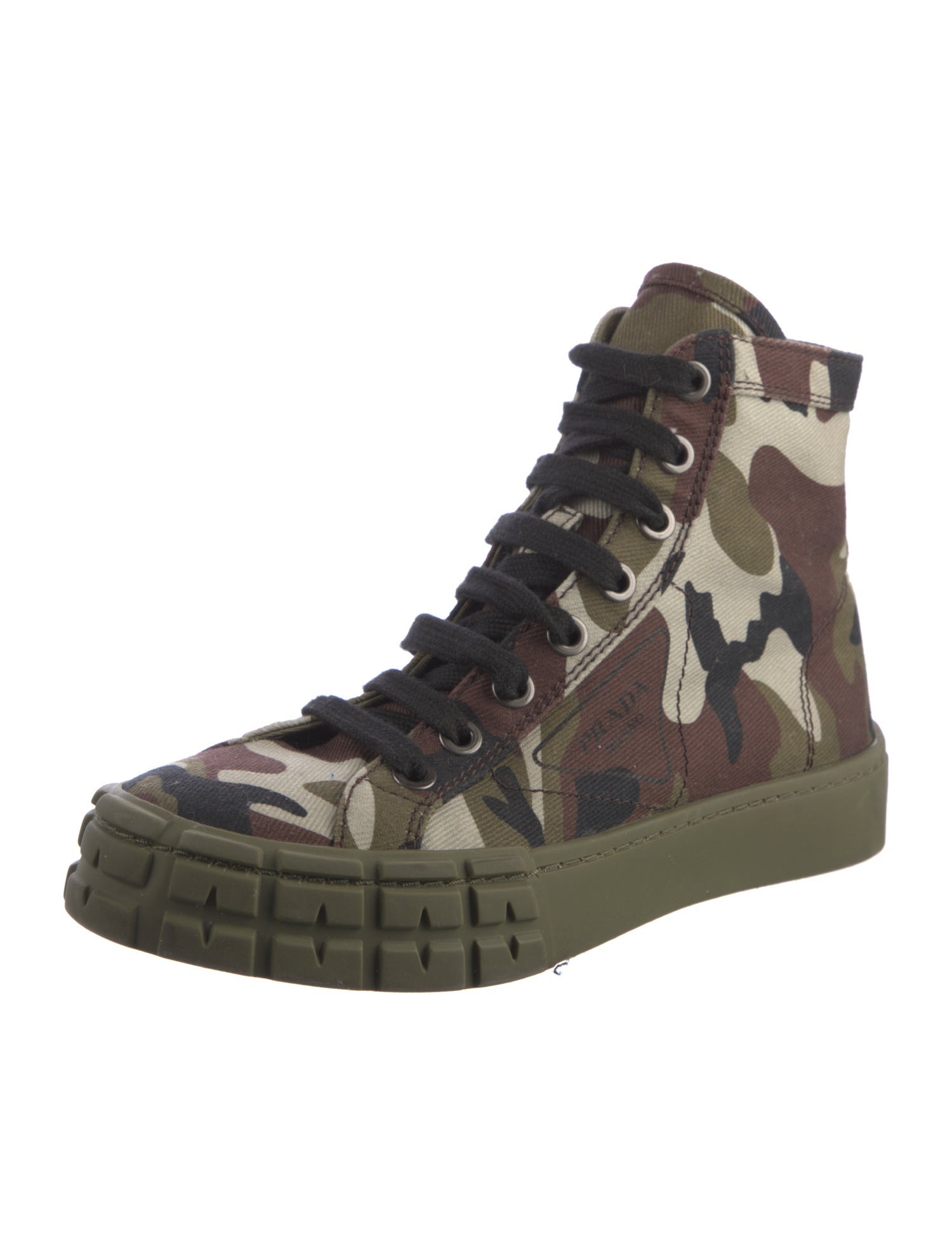 Prada Canvas Camouflage Print Sneakers