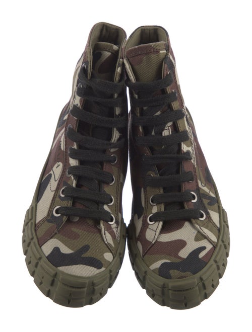 Prada Canvas Camouflage Print Sneakers
