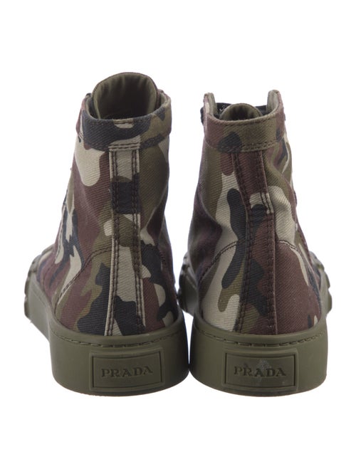 Prada Canvas Camouflage Print Sneakers