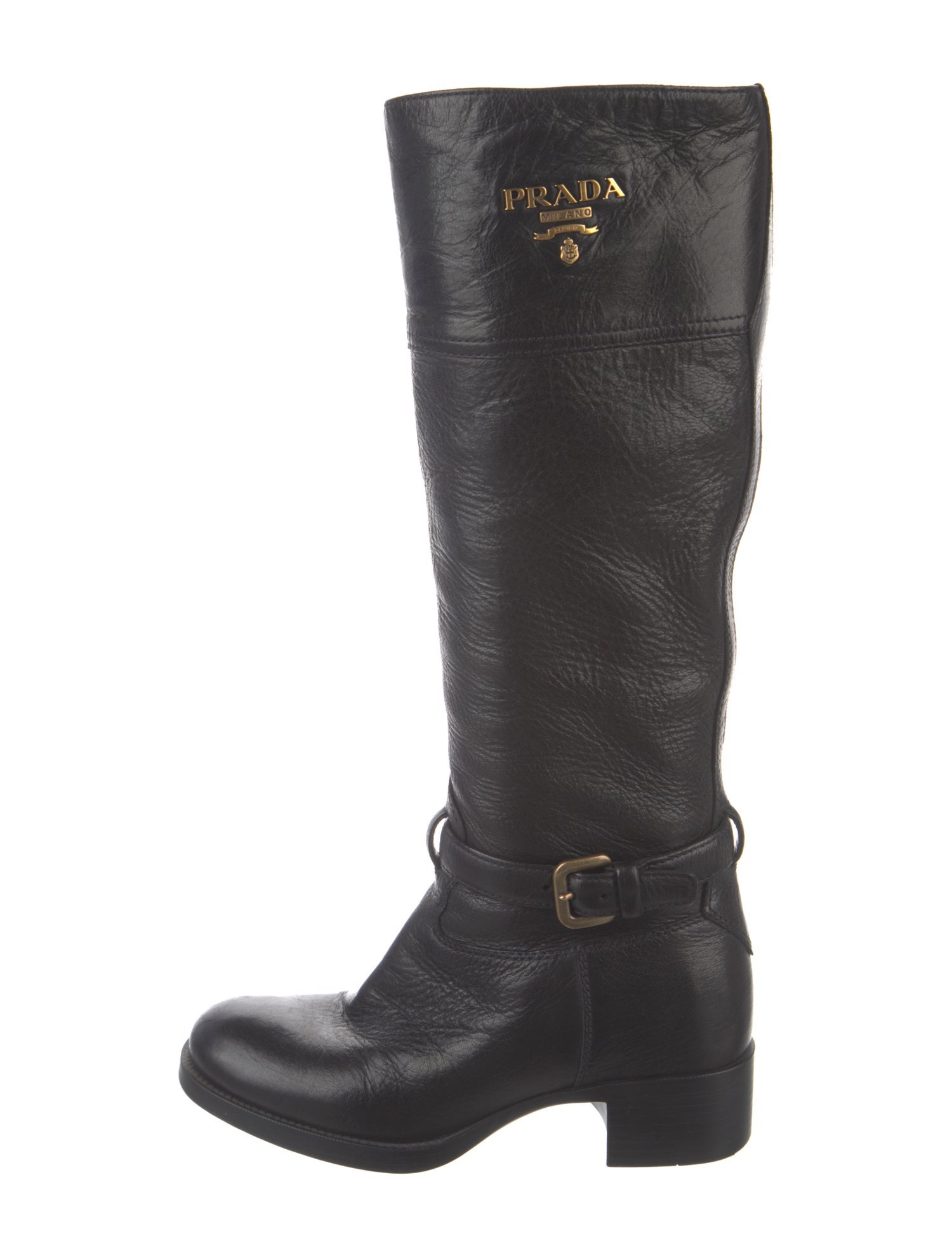 Prada Leather Riding Boots