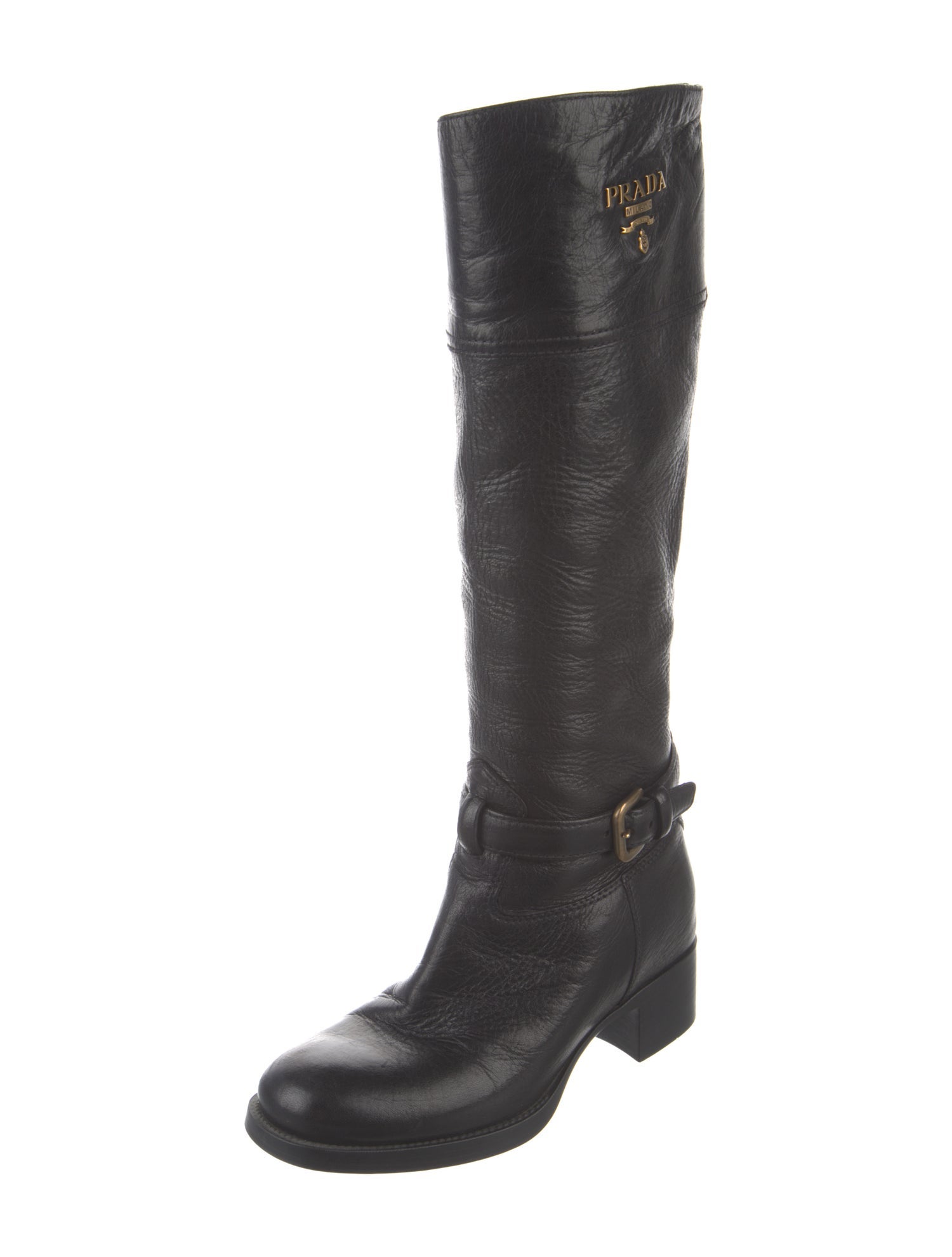Prada Leather Riding Boots