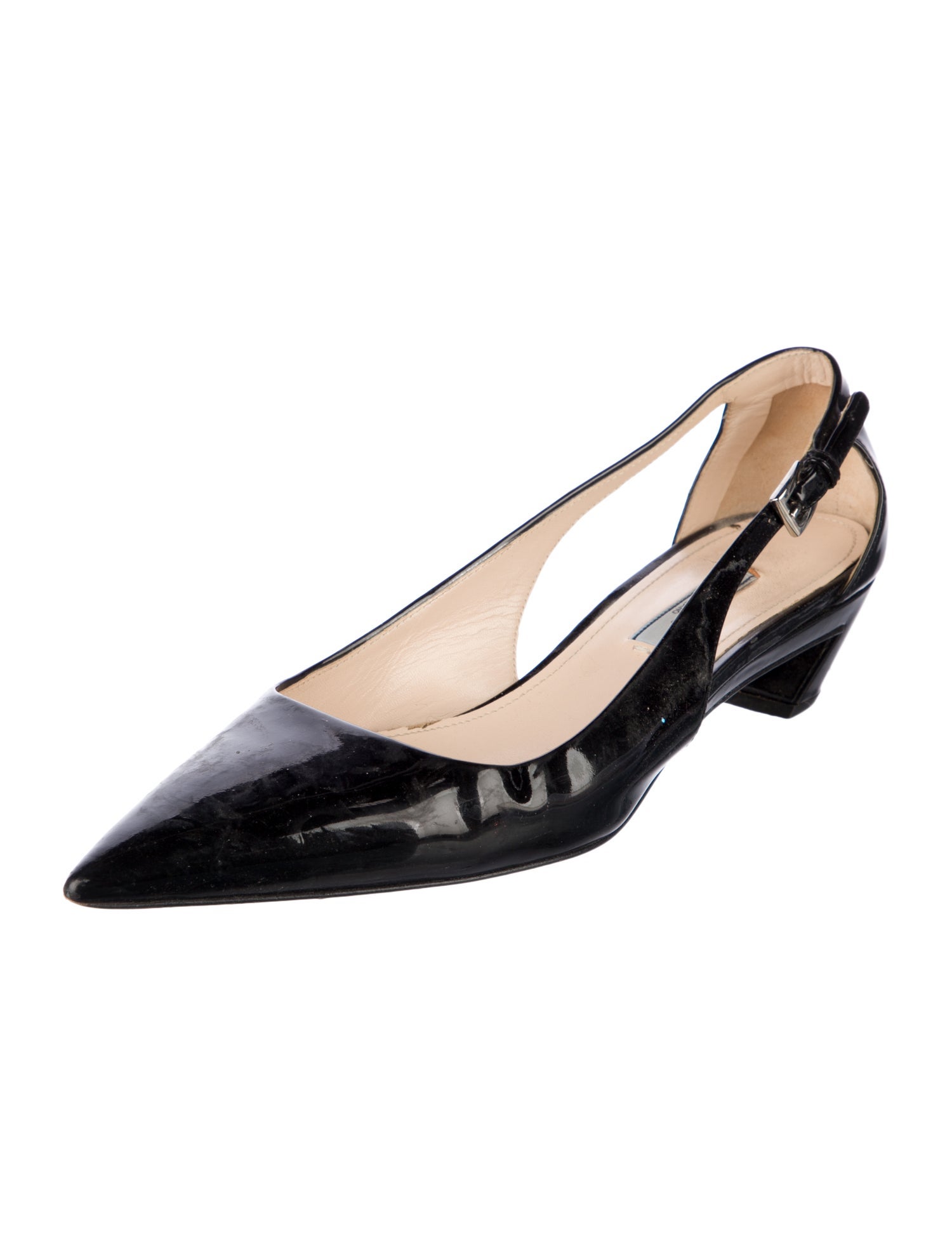 Prada Patent Leather Slingback Pumps