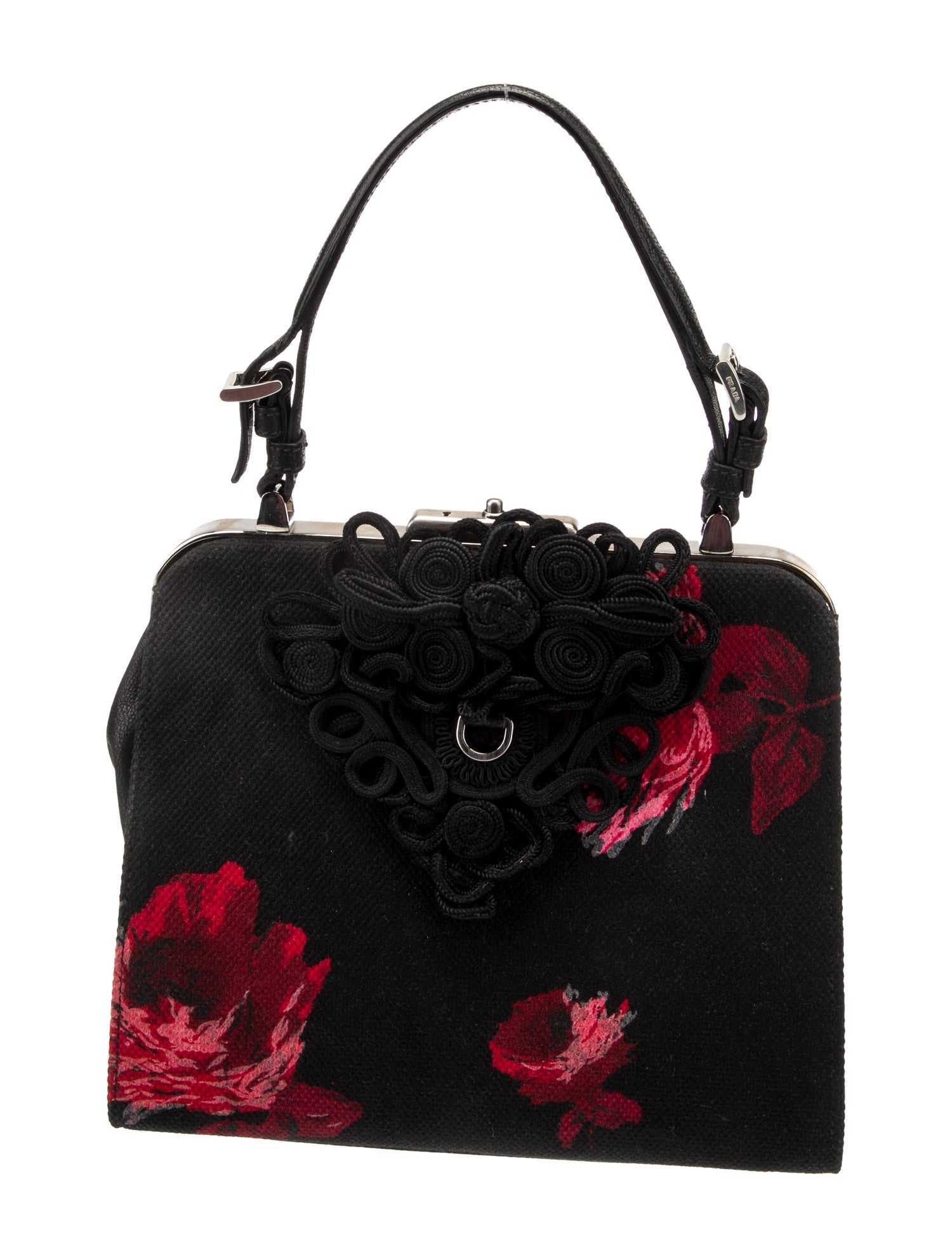 Prada Canvas Top Handle Bag