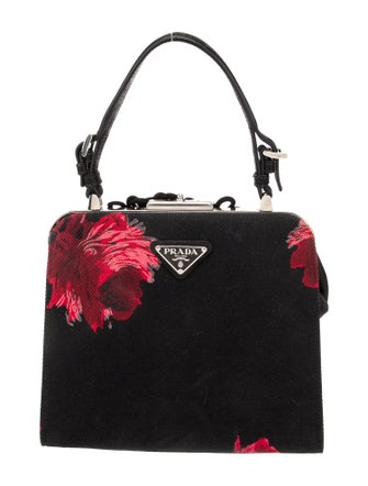 Prada Canvas Top Handle Bag