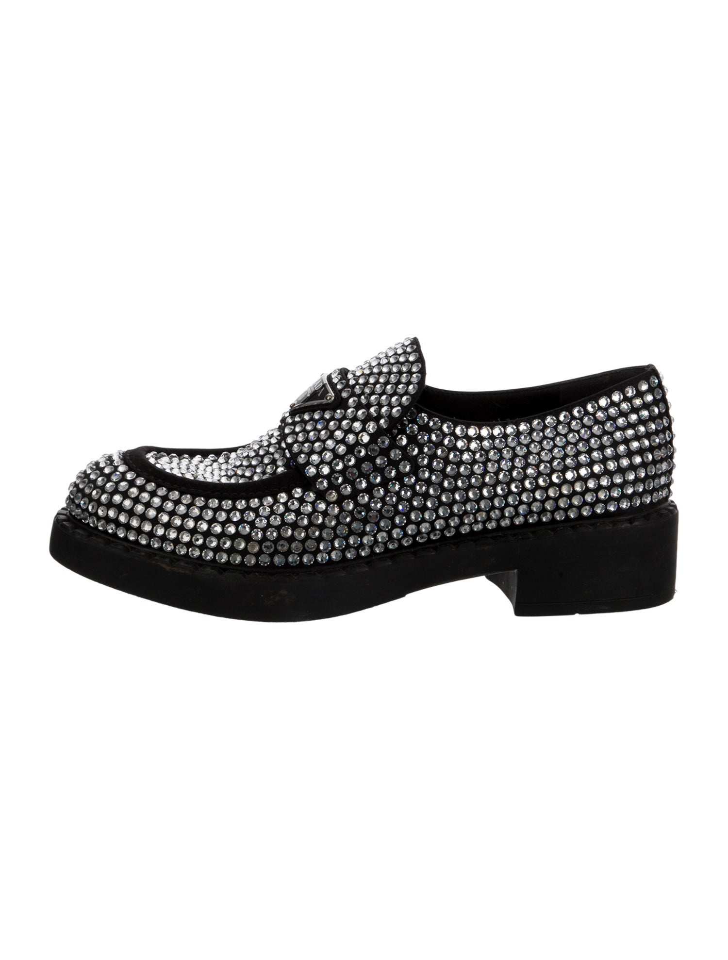 Prada Crystal Crystal Embellishments Oxfords