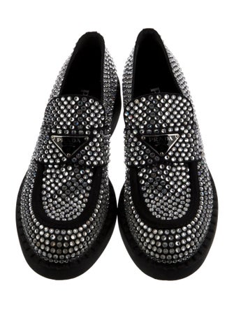 Prada Crystal Crystal Embellishments Oxfords