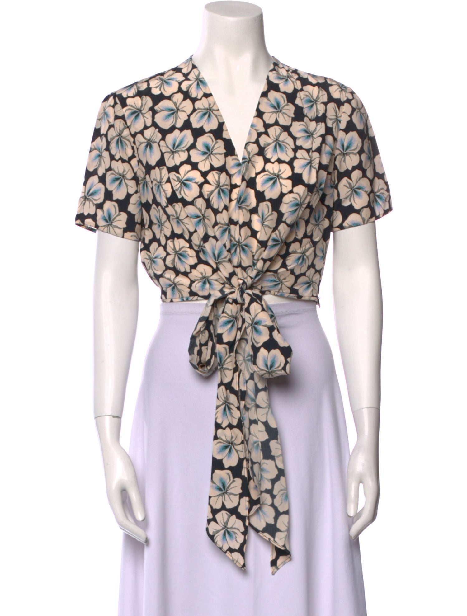 Prada 2025 Floral Print Crop Top